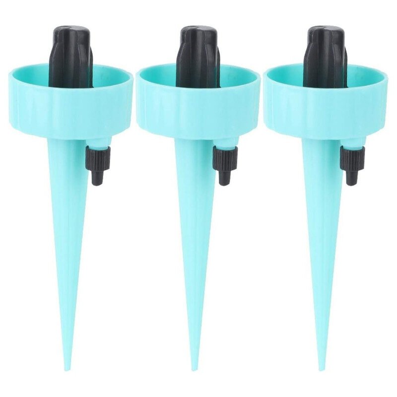 Set 3 buc Picuratoare cu valva pentru irigare, Debit de apa reglabil, pentru plante de interior, PP, 16.5 cm