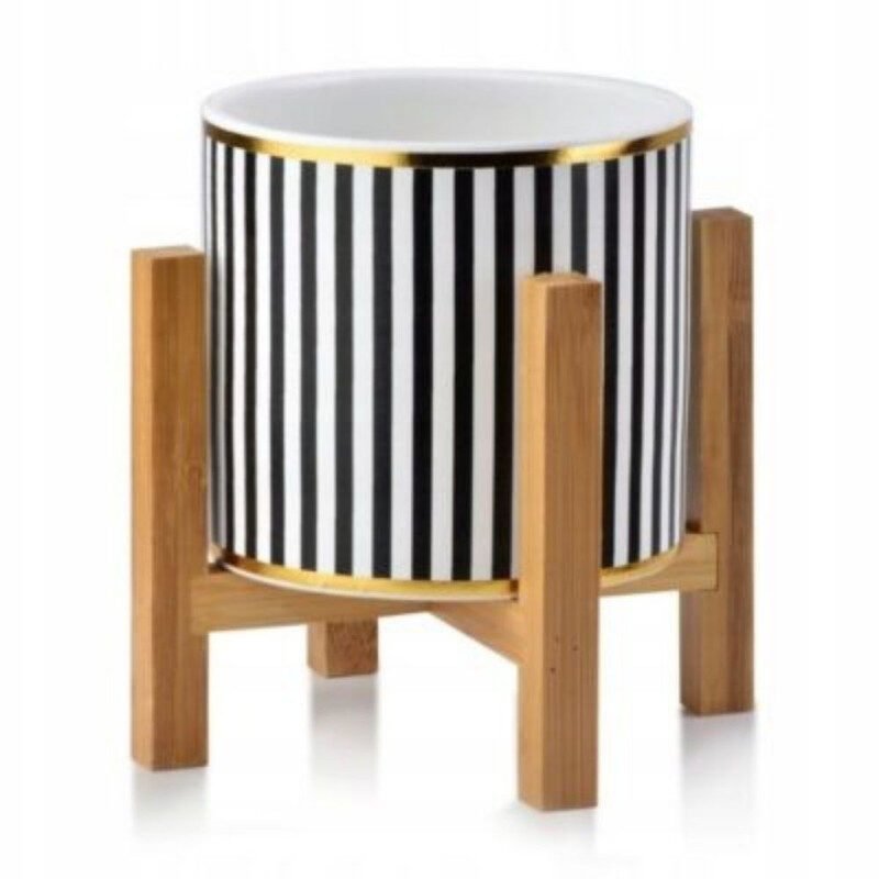 Set 3 Ghivece Mercaton pentru Flori cu Suport, Material Ceramic, Ø 12.5, Inaltime 16.5 cm, Multicolore