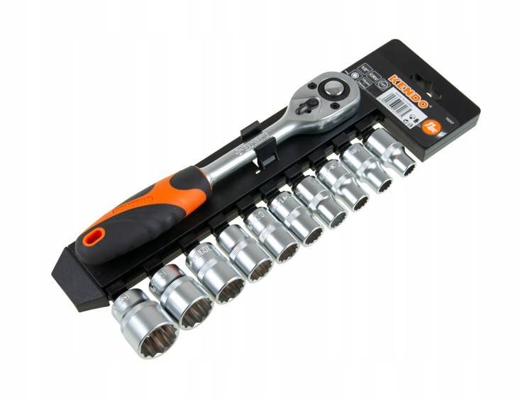 set de capete 1/2" cu clichet, 11 bucati, cod 16207 3 Set de capete 1/2" cu clichet, 11 bucati, cod 16207 - imagine 3