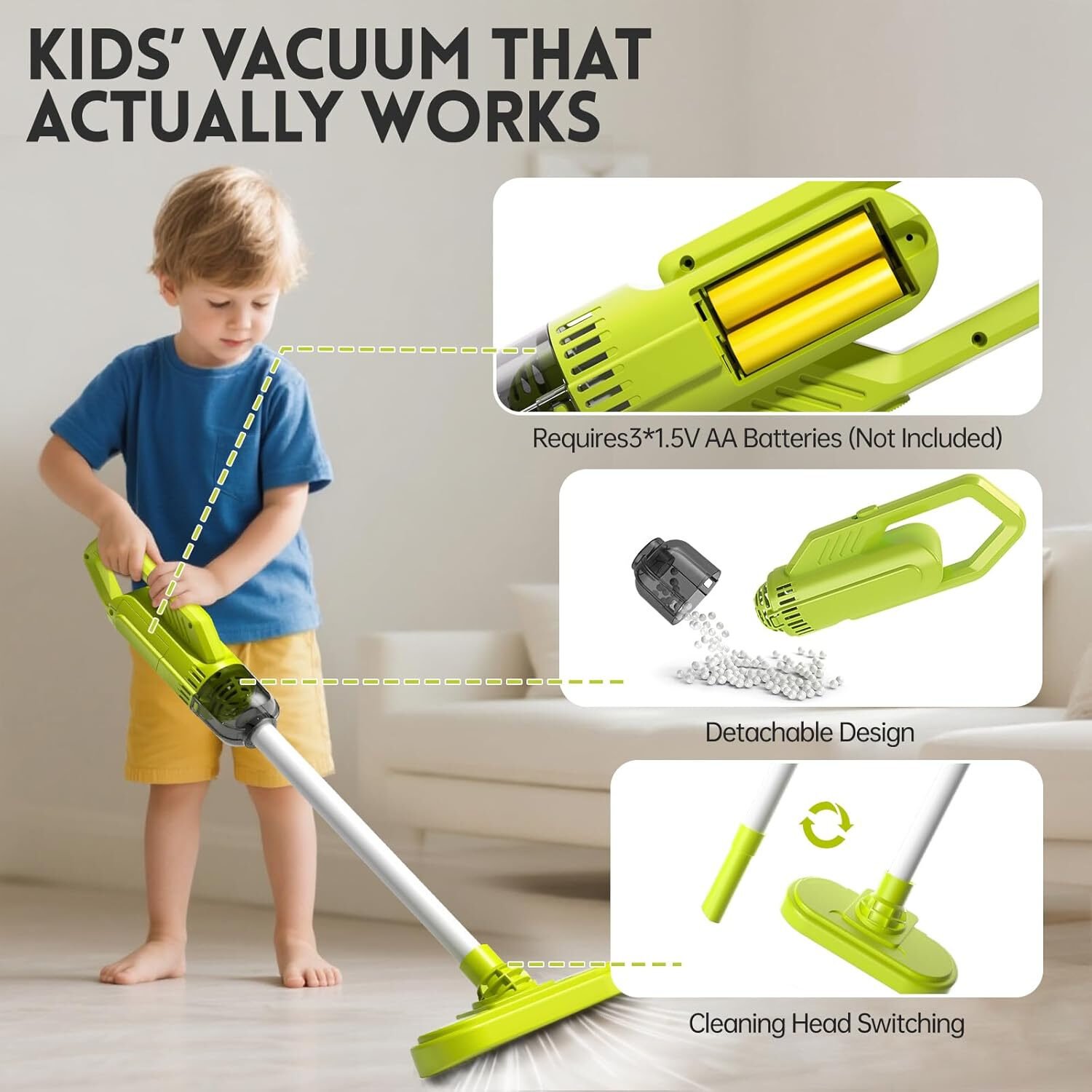 Set De Joaca Curatenie Rovo 223, Aspirator Electric, Carucior cu Roti, 24 piese - imagine 4