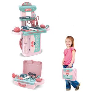 Set de joaca doctor Rovo 975, 3 in 1, trusa de doctor, 20 piese