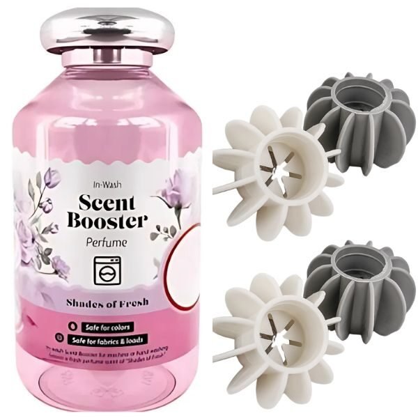 Set Parfum Concentrat pentru Rufe, Pure Fresh, 250 ML si 4 Bile Reutilizabile pentru a Preveni Incurcarea Hainelor in Masina de Spalat