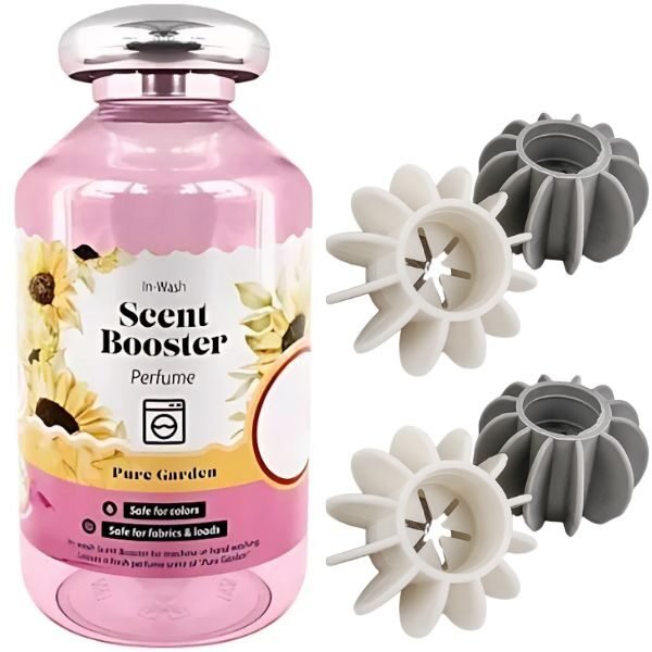 Set Parfum Concentrat pentru Rufe, Pure Garden, 250 ML si 4 Bile Reutilizabile pentru a Preveni Incurcarea Hainelor in Masina de Spalat