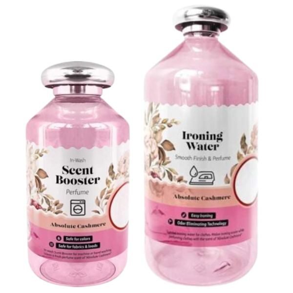 Set Parfum Concentrat pentru Spalat Rufe, 250 ML si Apa Parfumata pentru Fierul de Calcat, 1 L, Absolute Cashmere