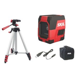 SKIL 1911 DA Nivela laser cu linie n cruce, lumina verde, raza actiune 20m, prindere trepied 1/4, Accu Li-Ion, include incarcator micro USB, trepied si geanta de transport
