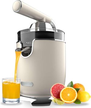 Storcator de citrice Cecotec RetroJuice 1000, 1000W, Inox, 2 conuri, anti picurare