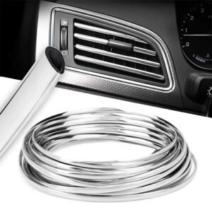 Rola Ornament Auto de tip „U” pentru muchii sau grila ventilatie, 15m liniari, culoare Crom SILVER