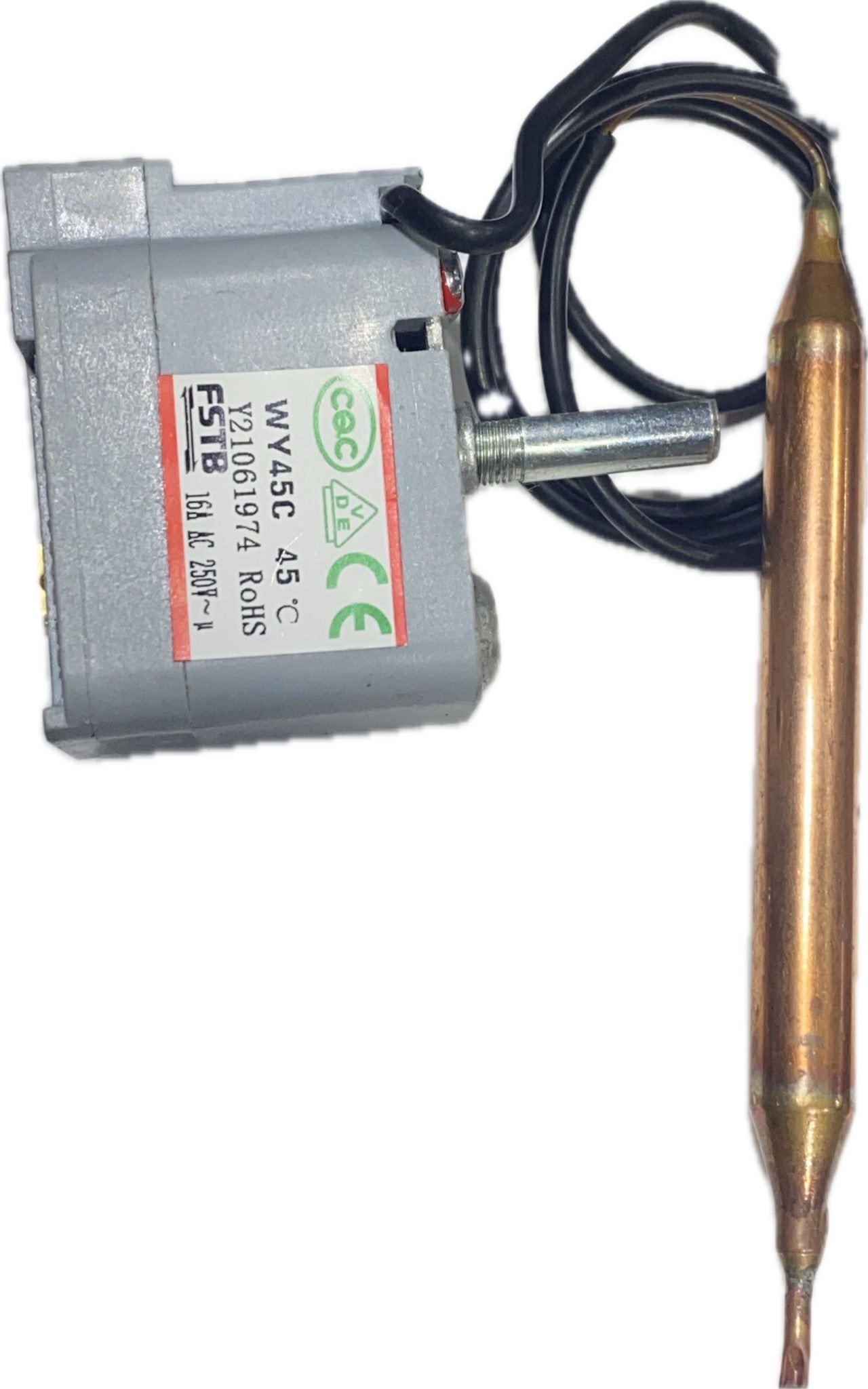 Termostat 0-45°C, 250V 16A