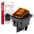 Intrerupator On/Off, 12/24V, dreptunghiular, waterproof, iluminat culoare Galben, destinatie auto, utilitare, Off-Road, ATV, SSV, QUAD