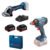 Bosch GDX180-LI Masina de gaurit cu percutie + GWS180-LI Polizor unghiular + 2xacumulatori 4Ah, GBA 18V + incarcator GAL18V-40 + cutie de transport