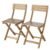 Set 2 scaune din lemn pliante gradina sau balcon, Sersimo Art Garden