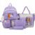 Set 4-in-1 pentru Scolari sau Prescolari – (rucsac, geanta de umar, plic elegant, penar), culoare VIOLET cu IEPURAS, Cod AVX-WT-BUNN-VIOLET