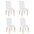 Set 4 huse universale pentru scaun, marime universala, poliester si spandex, 45 x 60 cm, alb