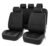 Set 11 huse scaun auto UNIVERSALE din piele ecologica NEGRU AG338E