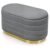 Bancheta tip puf cu depozitare, tapiterie velur, 80x42x42 cm, gri
