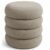Taburet tapitat Snuggo cu spatiu de depozitare, velur, diametru 42 cm, inaltime 45 cm, maro mocha
