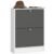 Dulap pantofi cu 2 usi rabatabile, PAL laminat 16 mm, 60x20x80 cm, alb si gri