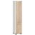 Dulap baie tip coloana cu 2 usi si 5 rafturi, PAL laminat, 30x30x140 cm, alb si stejar sonoma