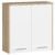 Dulap baie suspendat, cu 2 usi si 1 raft interior, PAL 16 mm, 60x23x60 cm, stejar sonoma si alb