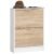 Dulap pantofi cu 2 usi rabatabile, PAL laminat 16 mm, 60x20x80 cm, alb si stejar sonoma