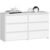Comoda cu 6 sertare, PAL laminat, 100x35x57 cm, alb mat