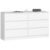 Comoda cu 6 sertare, PAL laminat, 138x40x77 cm, alb mat