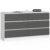 Comoda cu 6 sertare, PAL laminat, 138x40x77 cm, alb si gri grafit