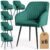 Set 6 scaune tapitate, Florence, velur matlasat, 55x58x82 cm, verde smarald