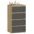Comoda cu 4 sertare, PAL laminat 16mm, 40x35x74 cm, stejar artisan si gri