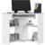 Birou de colt TED, cu rafturi si polita glisanta pentru tastatura, 80x80x74 cm, alb