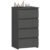 Comoda cu 4 sertare, PAL laminat 16mm, 40x35x74 cm, gri grafit