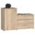 Dulap pantofi S16 cu comoda, 3 niveluri rabatabile, PAL laminat 16 mm, 98x33x67 cm, stejar sonoma