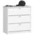 Dulap pantofi MINI cu 3 usi rabatabile, PAL laminat 16 mm, 60x31x62 cm, alb