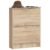Dulap pantofi cu 2 usi rabatabile, PAL laminat 16 mm, 60x20x80 cm, stejar sonoma