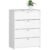 Dulap pantofi cu 4 usi rabatabile, PAL laminat, 60x33x80 cm, alb