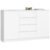 Comoda K160, cu 4 sertare si 2 dulapuri, PAL laminat 16 mm, 160x40x99 cm, alb