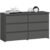 Comoda cu 6 sertare, PAL laminat, 100x35x57 cm, gri