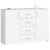 Comoda cu 4 sertare si 2 usi, PAL laminat, 110x35x80 cm, alb mat