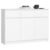 Comoda cu 3 usi si 3 sertare, PAL laminat, 138x40x99 cm, alb mat