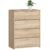 Dulap pantofi cu 4 usi rabatabile, PAL laminat, 60x33x80 cm, stejar sonoma