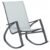 Scaun balansoar de gradina din metal si textil, 60x104x95 cm, capacitate 120 kg, gri