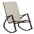 Scaun balansoar de gradina din metal si textil, 60x104x95 cm, capacitate 120 kg, crem