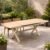 Masa gradina extensibila 180-240 cm din aluminiu cu blat aspect lemn, 180-240x90x76 cm, bej