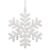 Decoratiune brad fulg de zapada, set 3 bucati, 8cm, alb