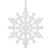 Decoratiune brad fulg de zapada, set 3 bucati, 12cm, alb