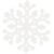 Decoratiune brad fulg de zapada, set 8 bucati, 8cm, alb