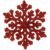 Decoratiune brad fulg de zapada, set 8 bucati, 8cm, rosu