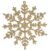 Decoratiune brad fulg de zapada, set 3 bucati, 12cm, auriu