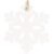 Decoratiune brad fulg de zapada din lemn, set 6 bucati, 4cm, alb