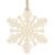 Decoratiune brad fulg de zapada din lemn, set 6 bucati, maro
